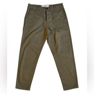 Topman Olive Tapered Pants